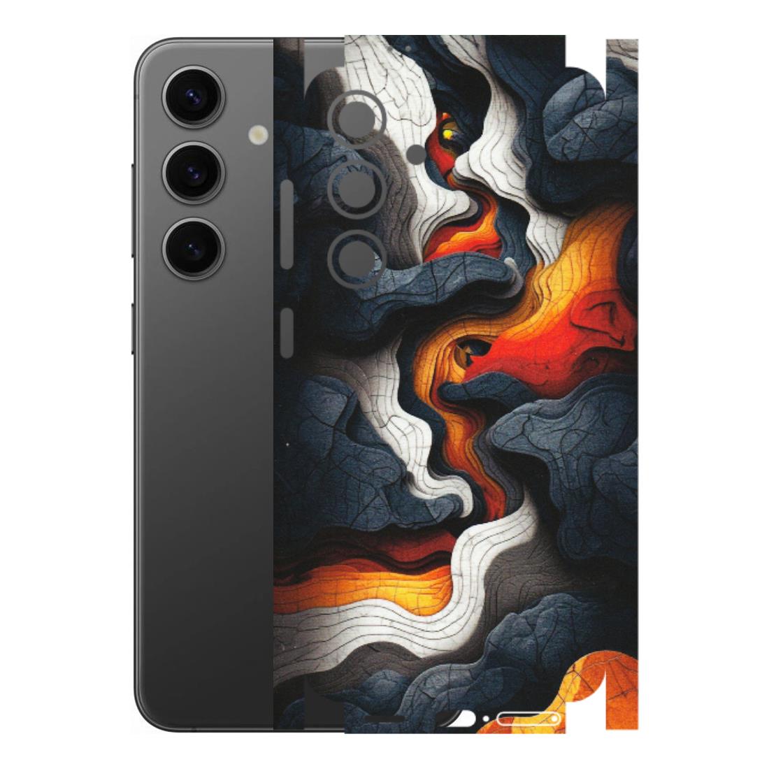 Samsung A/S Series Phone Skins (All Models) - Abstract Volcanic Layers - Matte Finish (M-52) Samsung Galaxy S24 (5G)