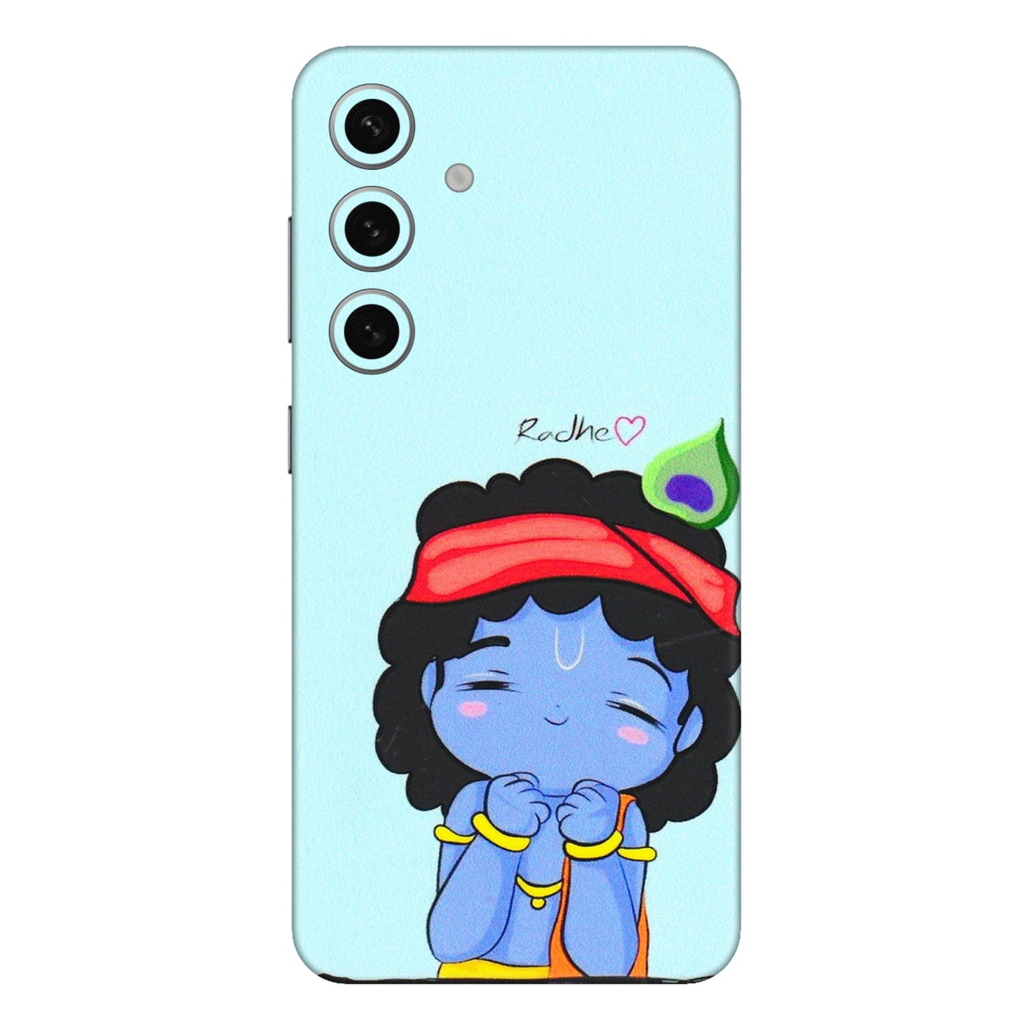 Samsung A/S Series Phone Skins (All Models) - Radhe Radhe Cute Toon - 3D Embossed Finish (L-05) Samsung Galaxy S24 Plus