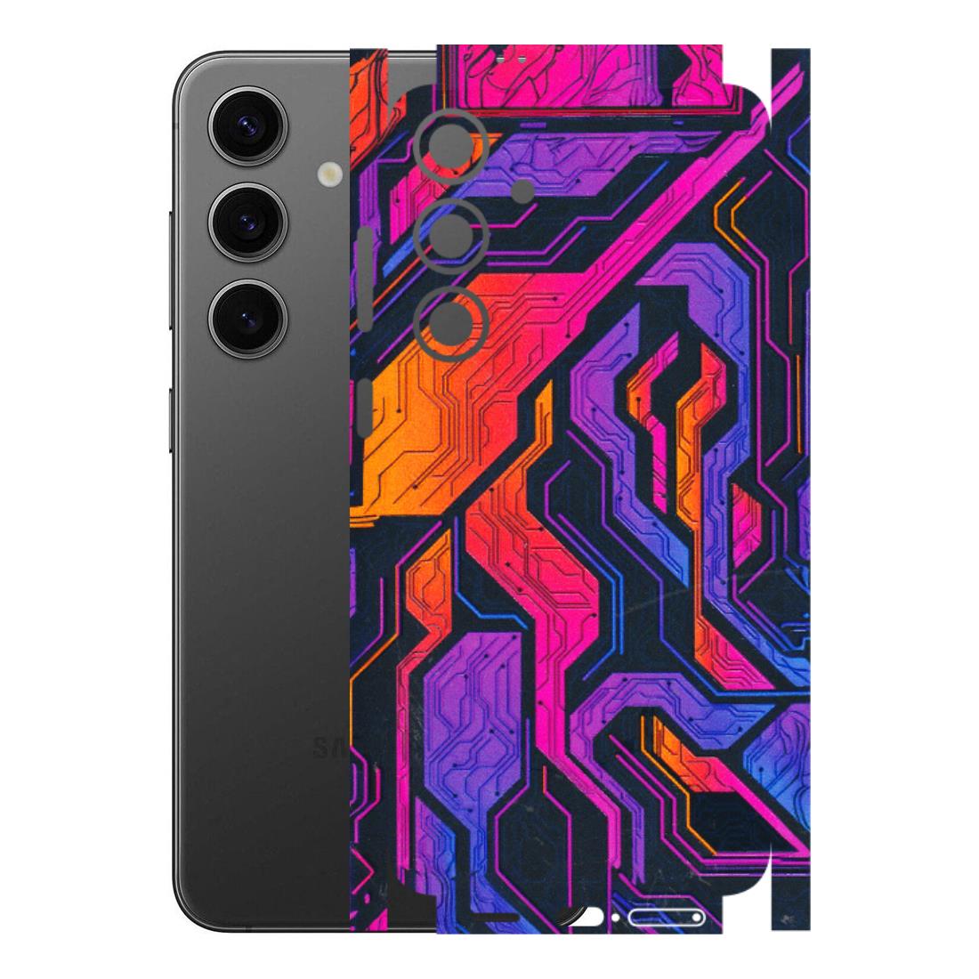 Samsung A/S Series Phone Skins (All Models) - Tech Circuits Futuristic - 3D Embossed Finish (L-07) Samsung Galaxy S24 Plus