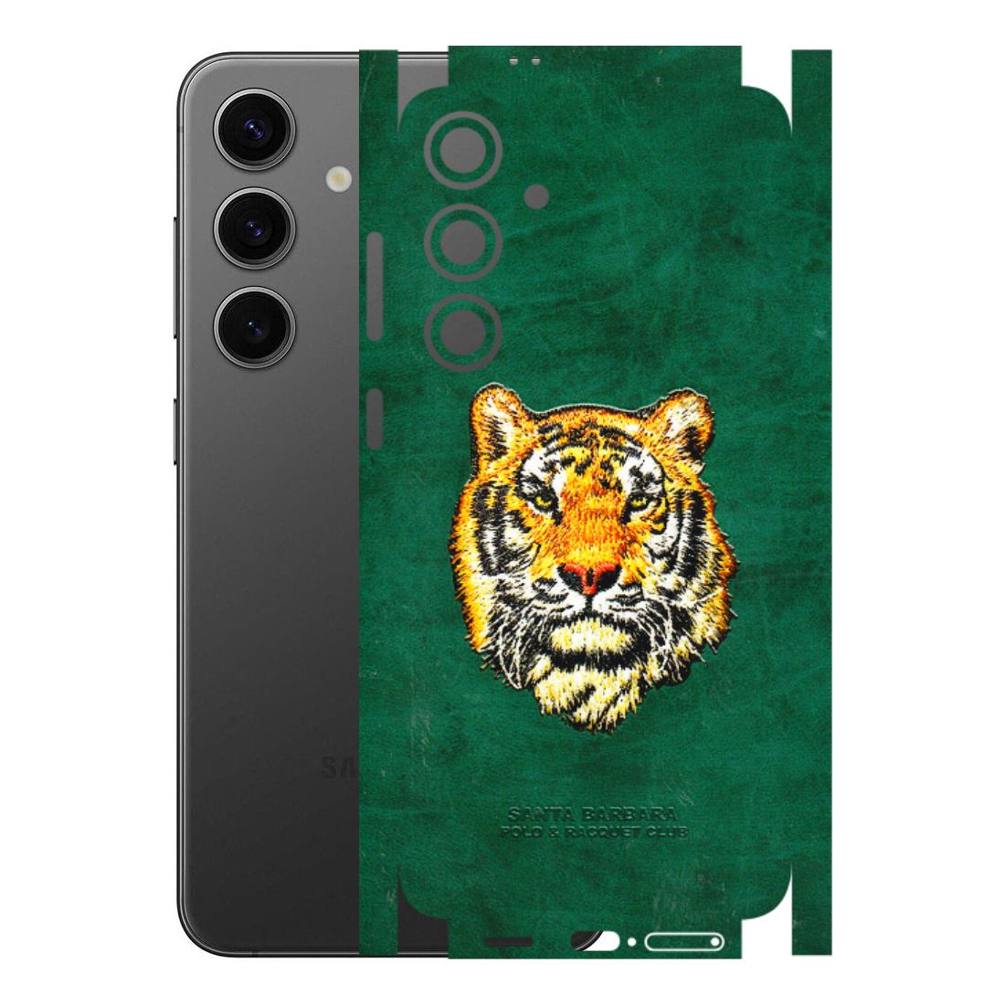 Samsung A/S Series Phone Skins (All Models) - Leather Feel Tiger - 3D Embossed Finish (L-111) Samsung Galaxy S24 Plus