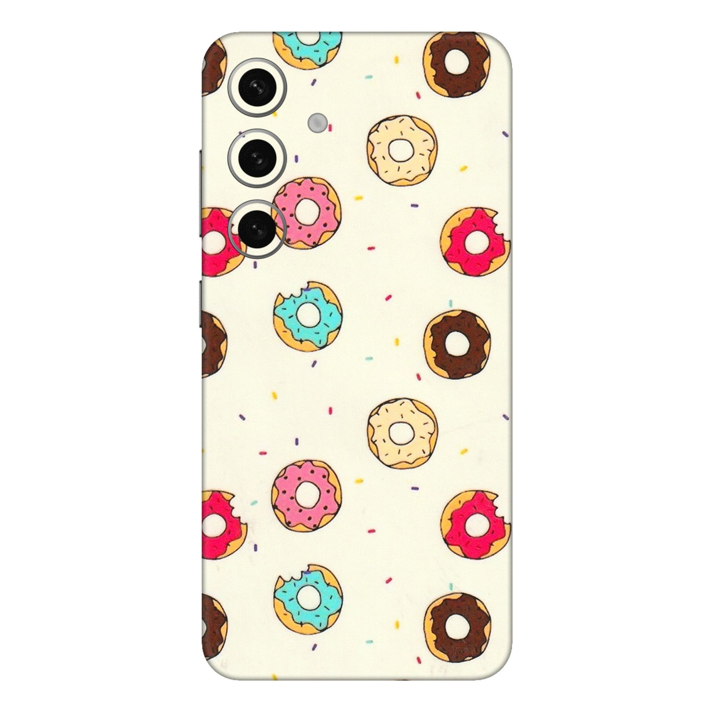Samsung A/S Series Phone Skins (All Models) - Mini Donuts Doodle Art - 3D Embossed Finish (L-122) Samsung Galaxy S24 Plus