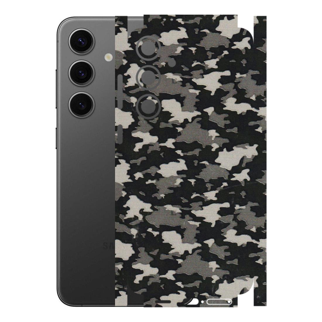 Samsung A/S Series Phone Skins (All Models) - Black/Grey Camoflaunge - 3D Embossed Finish (L-142) Samsung Galaxy S24 Plus