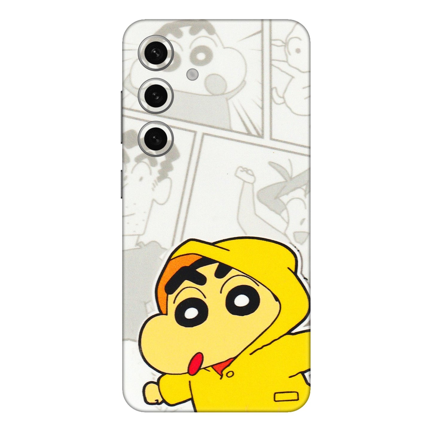 Samsung A/S Series Phone Skins (All Models) - Yellow Shinchan Comic - 3D Embossed Finish (L-246) Samsung Galaxy S24 Plus