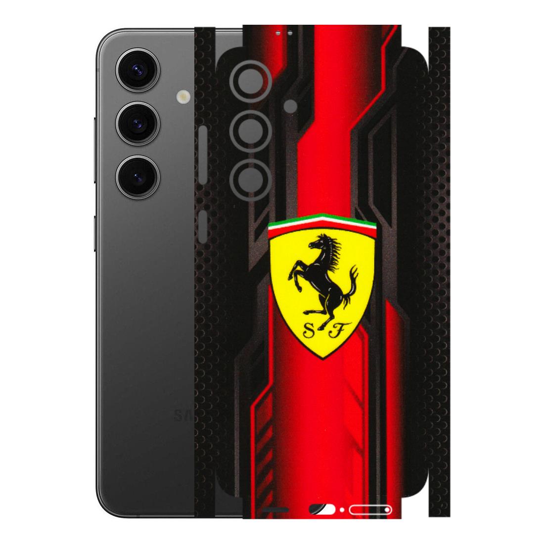Samsung A/S Series Phone Skins (All Models) - Black Ferrari Logo - 3D Embossed Finish (L-253) Samsung Galaxy S24 Plus