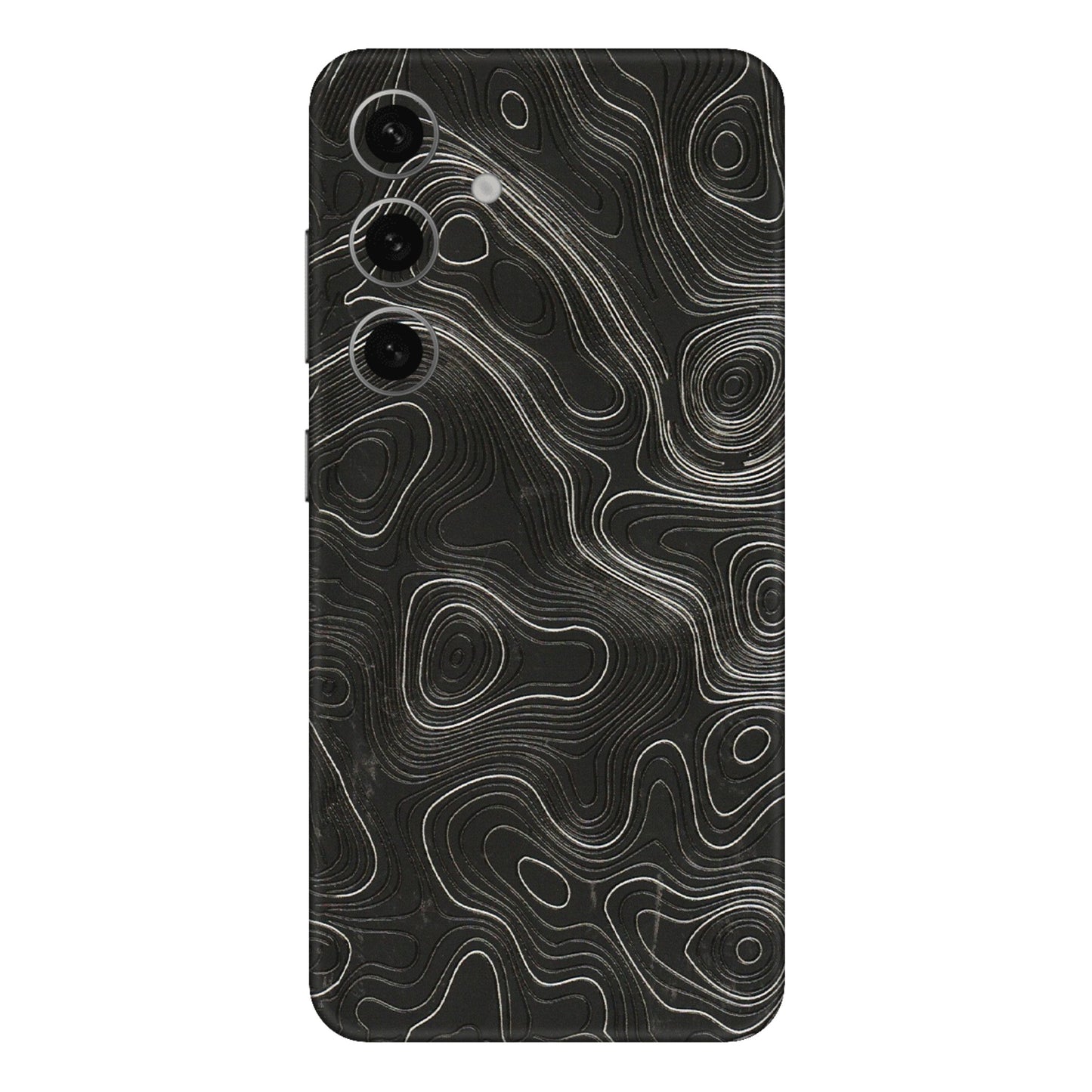 Samsung A/S Series Phone Skins (All Models) - Abstract White Line Map - 3D Embossed Finish (L-269) Samsung Galaxy S24 Plus