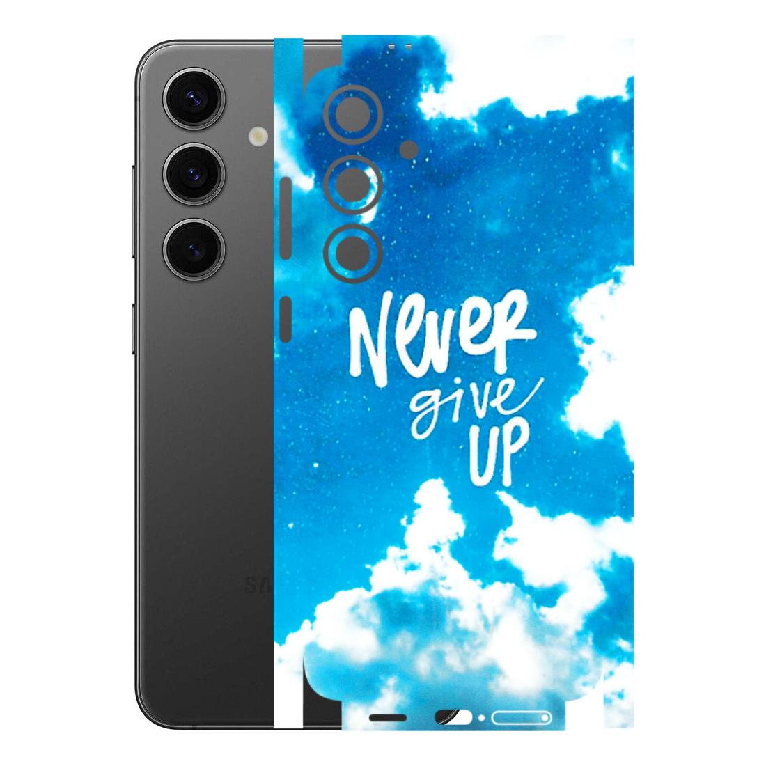 Samsung A/S Series Phone Skins (All Models) - Never Give Up - 3D Embossed Finish (L-279) Samsung Galaxy S24 Plus