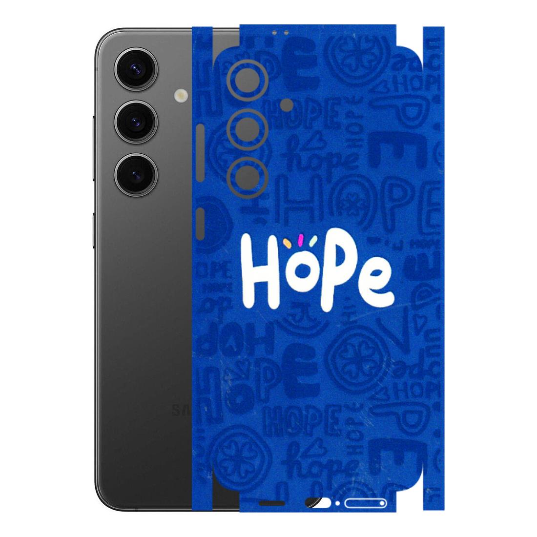 Samsung A/S Series Phone Skins (All Models) - Hope Doodles Blue - 3D Embossed Finish (L-43) Samsung Galaxy S24 Plus