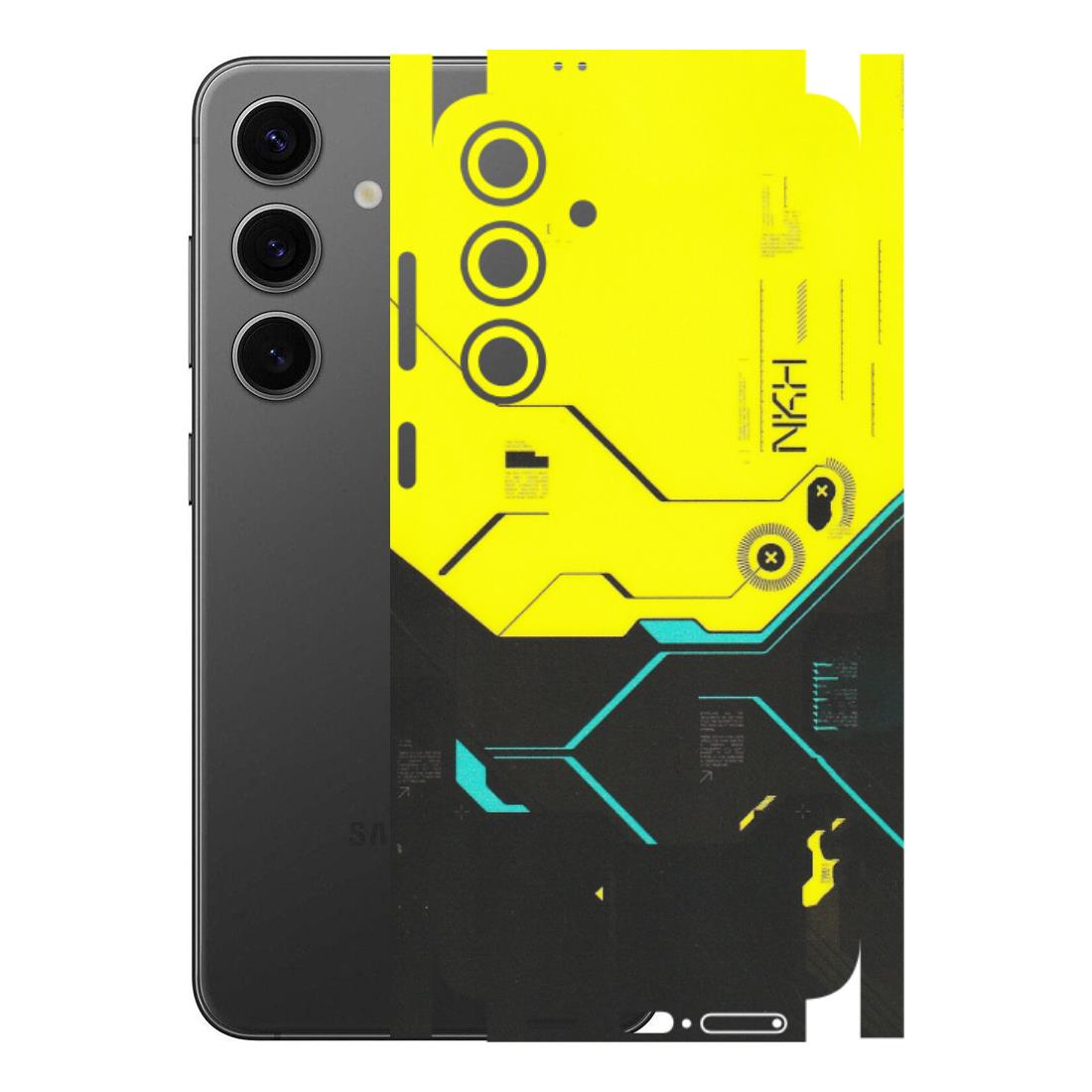 Samsung A/S Series Phone Skins (All Models) - Black Yellow Technica - Matte Finish (M-53) Samsung Galaxy S24 Plus