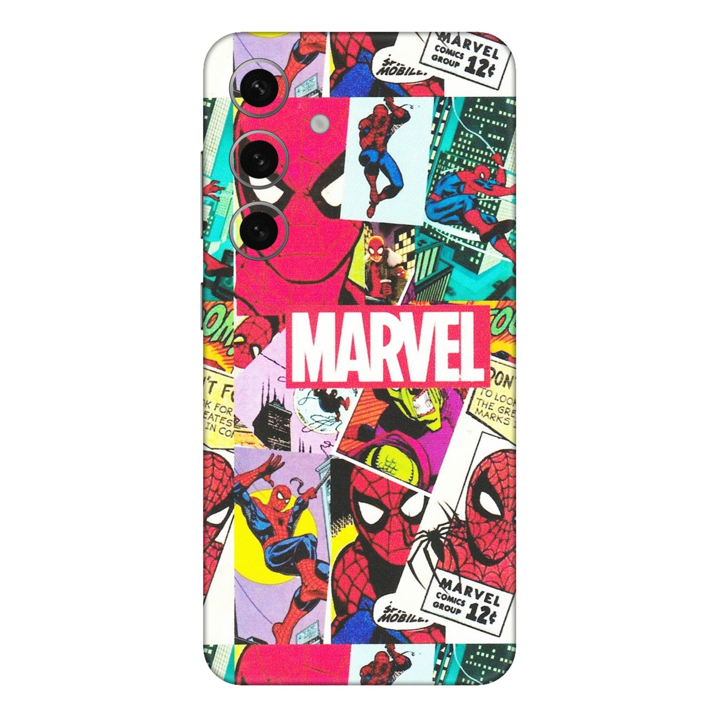 Samsung A/S Series Phone Skins (All Models) - Marvel Comic Spiderman Grafitti - Matte Finish (M-72) Samsung Galaxy S24 Plus