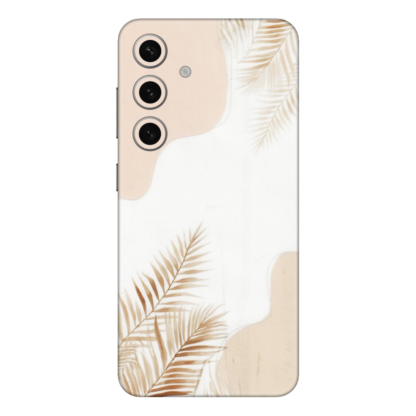 Samsung A/S Series Phone Skins (All Models) - Gold Petals Abstract - Transparent Finish (T-08) Samsung Galaxy S24 Plus