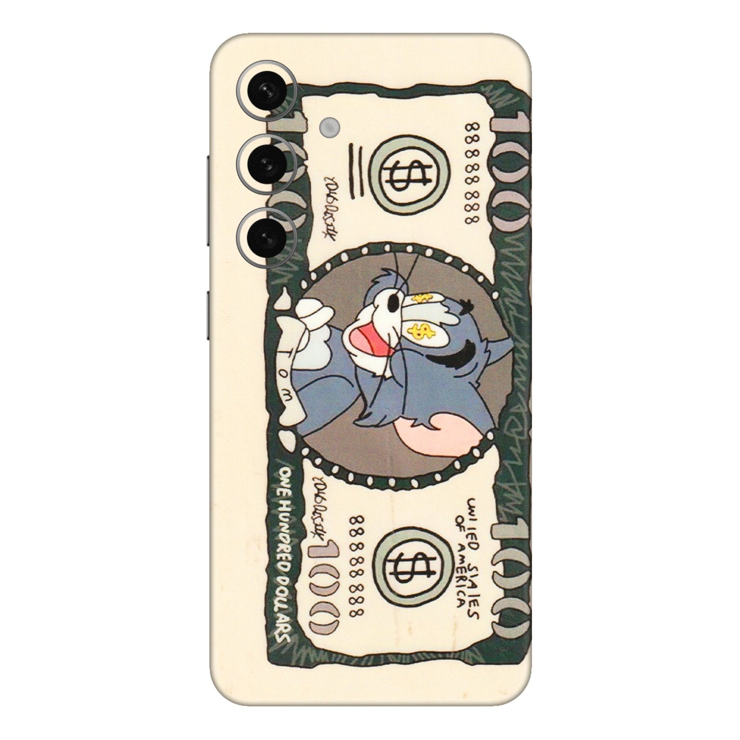Samsung A/S Series Phone Skins (All Models) - One Hundred Dollar Tom - Transparent Finish (T-16) Samsung Galaxy S24 Plus