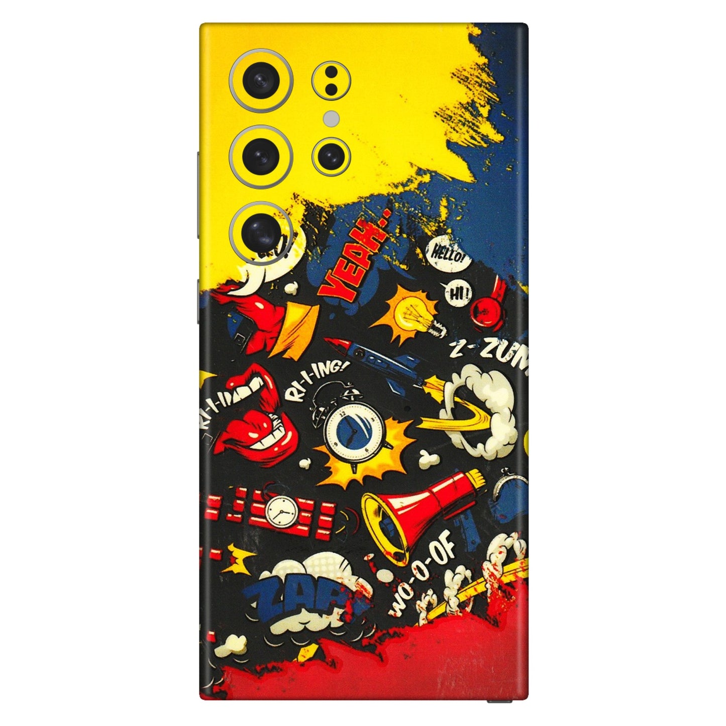 Samsung A/S Series Phone Skins (All Models) - Pacific Doodle Art - 3D Embossed Finish (L-120) Samsung Galaxy S24 Ultra (5G)