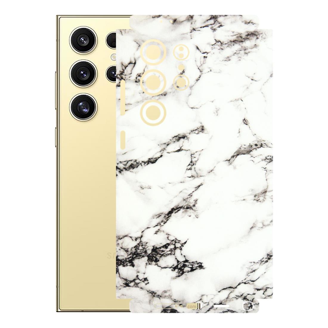 Samsung A/S Series Phone Skins (All Models) - Black and White Marble Texture - 3D Embossed Finish (L-124) Samsung Galaxy S24 Ultra (5G)