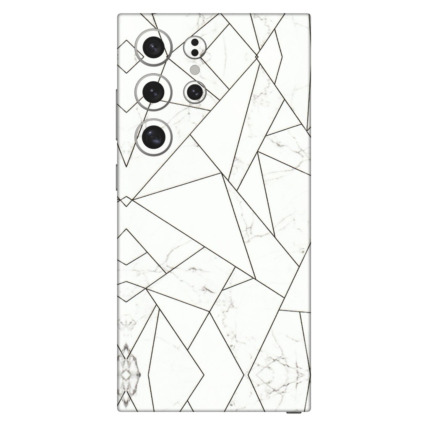 Samsung A/S Series Phone Skins (All Models) - Luxury White Marble Effect - 3D Embossed Finish (L-168) Samsung Galaxy S24 Ultra (5G)