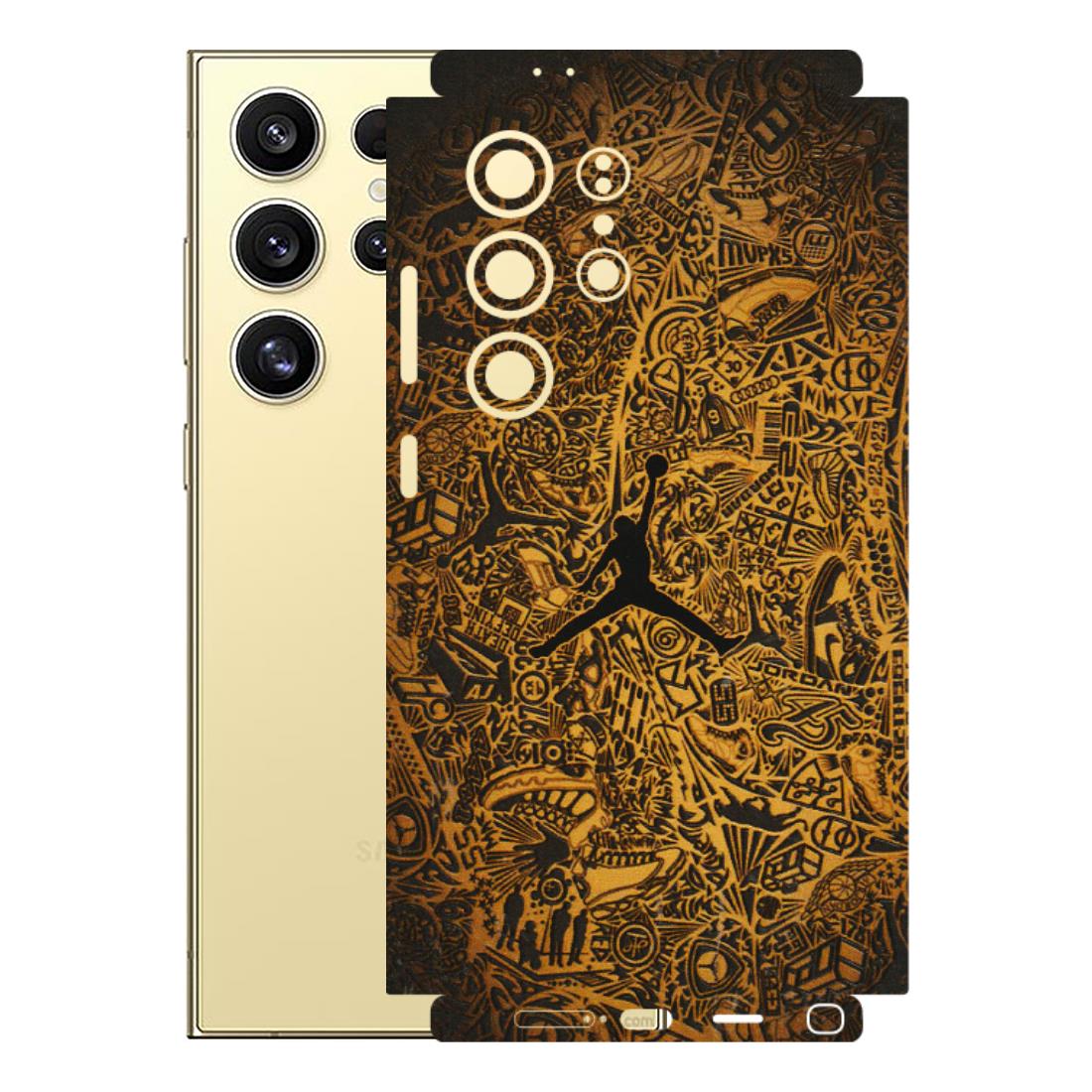 Samsung A/S Series Phone Skins (All Models) - Premium Gold Basketball Player - 3D Embossed Finish (L-236) Samsung Galaxy S24 Ultra (5G)