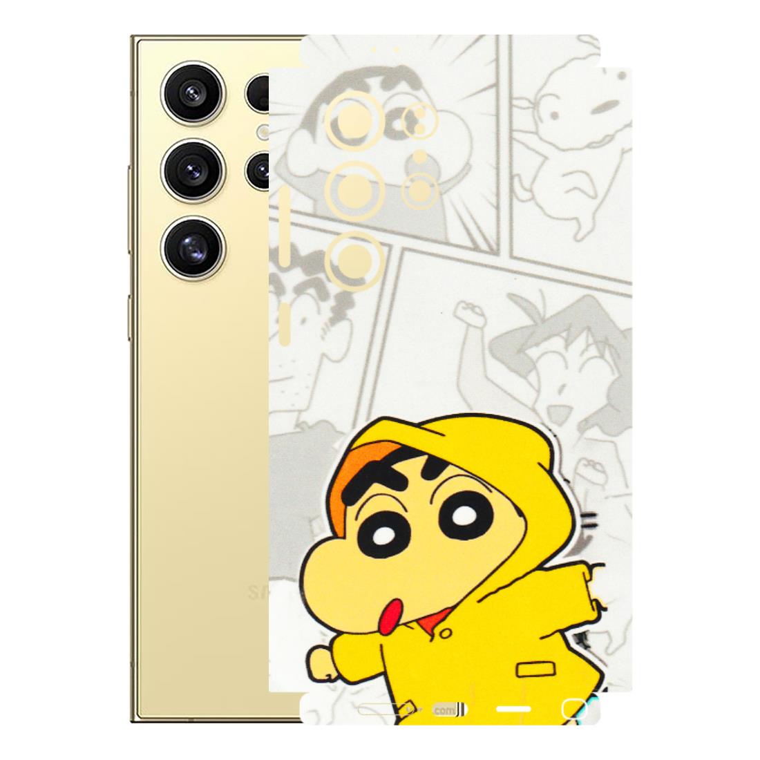 Samsung A/S Series Phone Skins (All Models) - Yellow Shinchan Comic - 3D Embossed Finish (L-246) Samsung Galaxy S24 Ultra (5G)