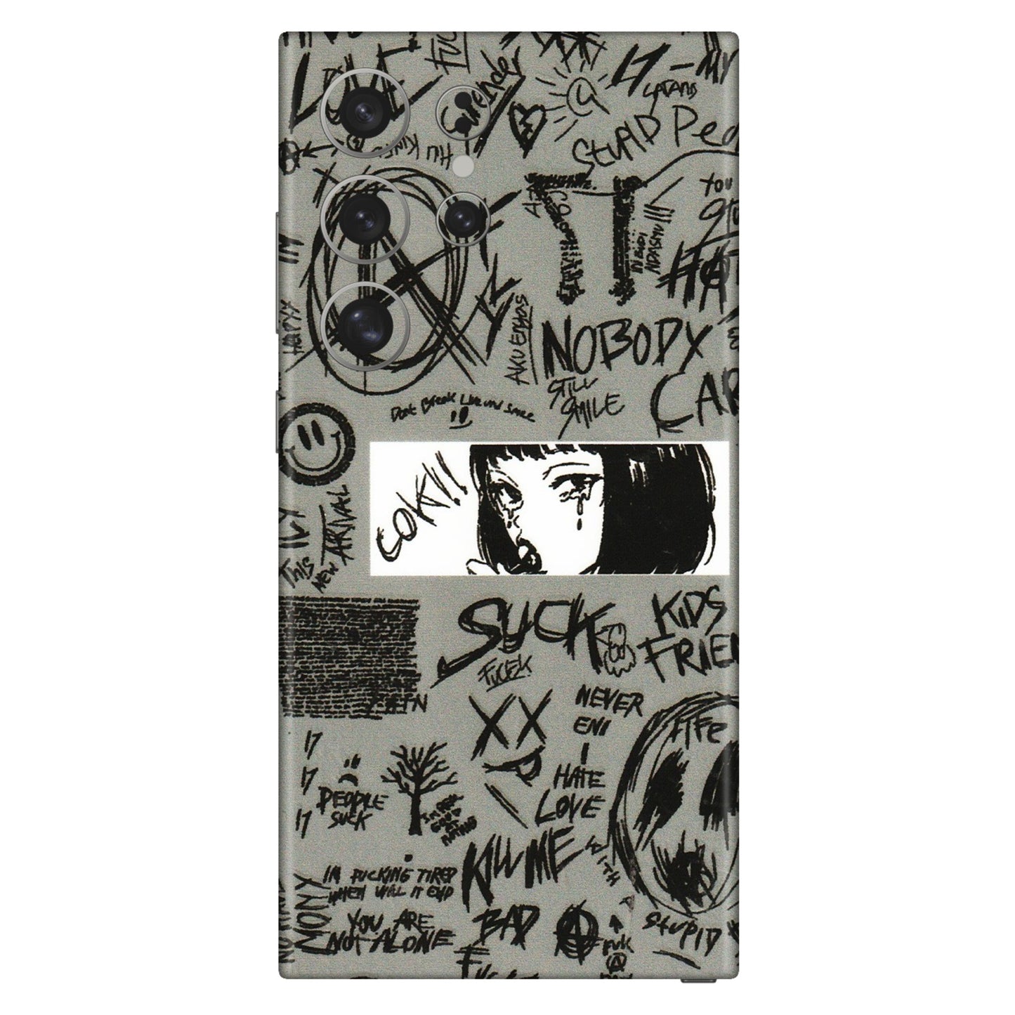 Samsung A/S Series Phone Skins (All Models) - Never Have Love Anime - 3D Embossed Finish (L-260) Samsung Galaxy S24 Ultra (5G)