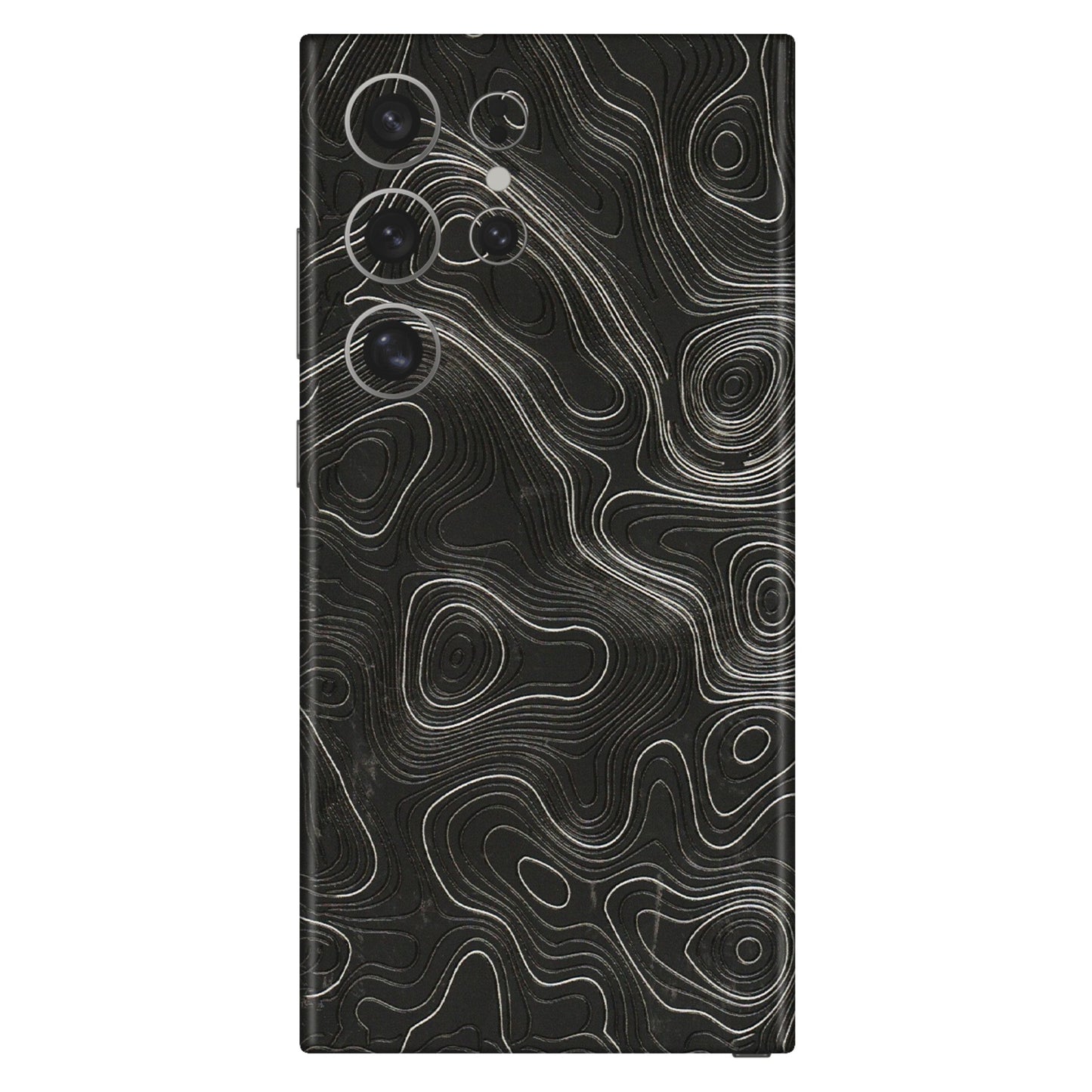 Samsung A/S Series Phone Skins (All Models) - Abstract White Line Map - 3D Embossed Finish (L-269) Samsung Galaxy S24 Ultra (5G)