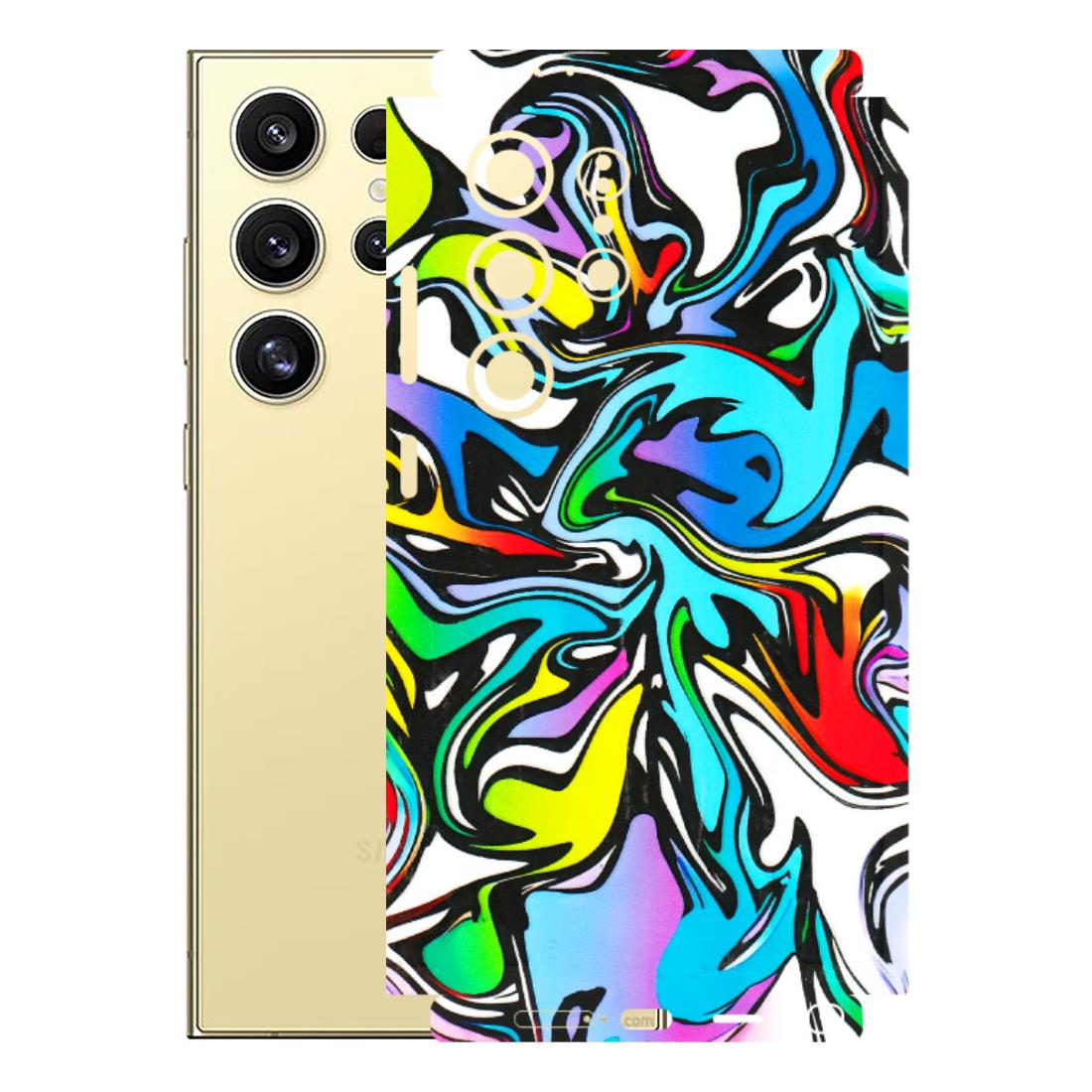 Samsung A/S Series Phone Skins (All Models) - Abstract Colour Paints - 3D Embossed Finish (L-271) Samsung Galaxy S24 Ultra (5G)