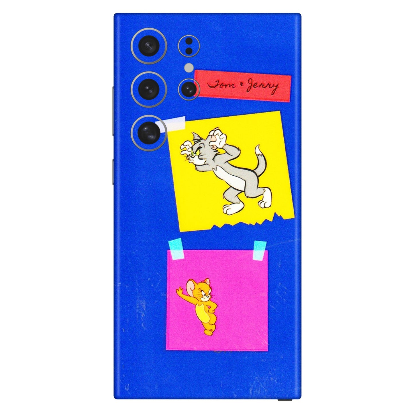 Samsung A/S Series Phone Skins (All Models) - Tom N Jerry Sticky Notes - 3D Embossed Finish (L-88) Samsung Galaxy S24 Ultra (5G)