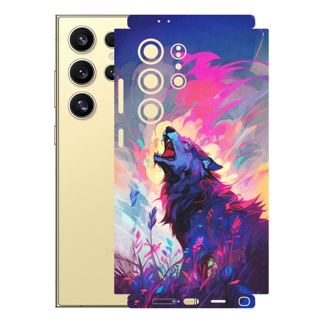 Samsung A/S Series Phone Skins (All Models) - New Wild Wolf Abstract - Matte Finish (M-125) Samsung Galaxy S24 Ultra (5G)