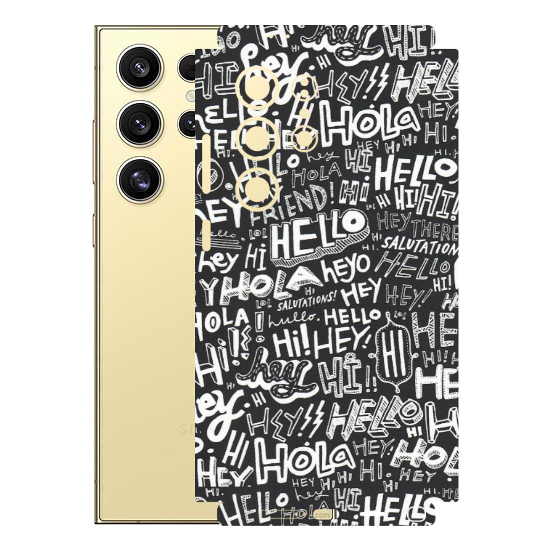 Samsung A/S Series Phone Skins (All Models) - Hi Hello Doodles - Matte Finish (M-25) Samsung Galaxy S24 Ultra (5G)