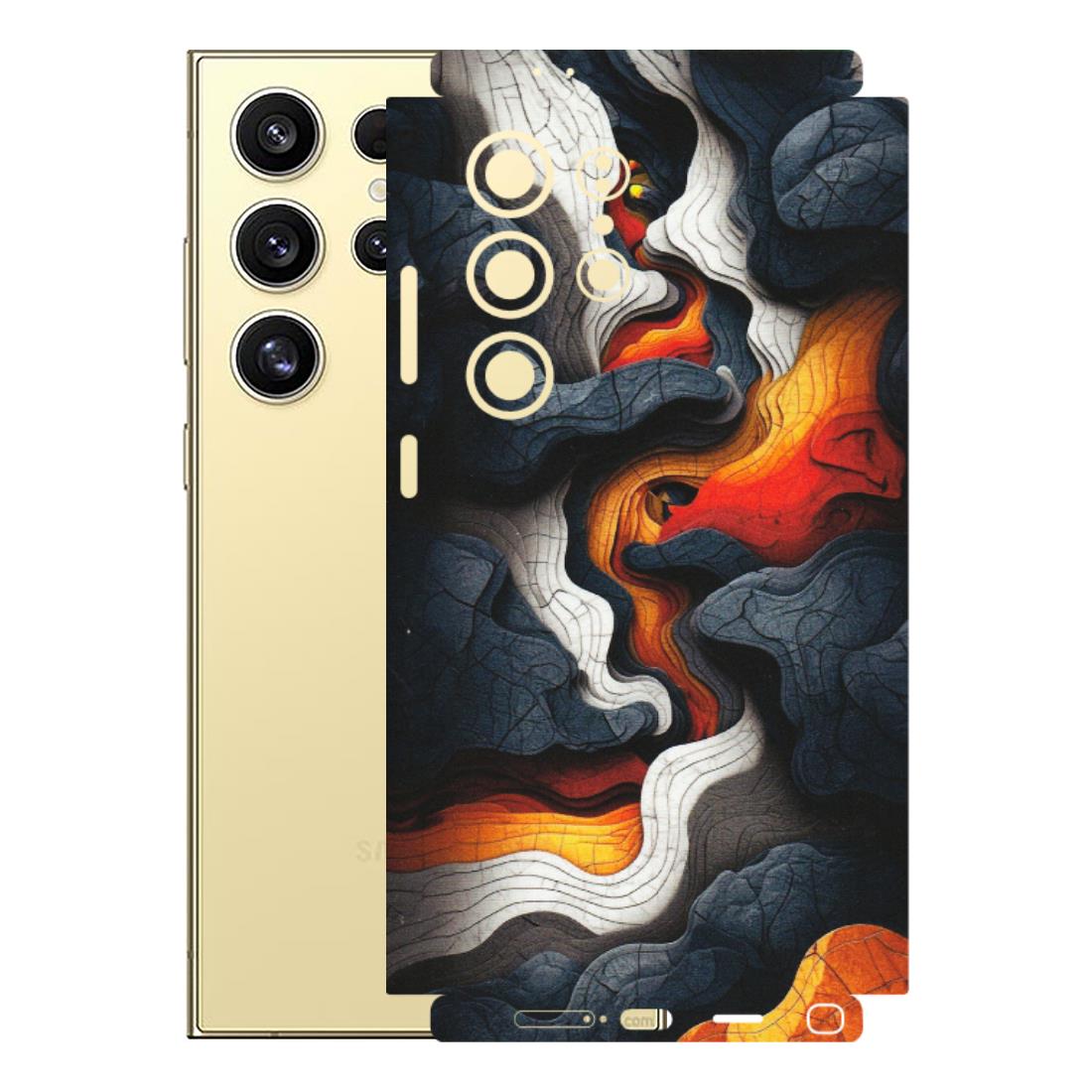 Samsung A/S Series Phone Skins (All Models) - Abstract Volcanic Layers - Matte Finish (M-52) Samsung Galaxy S24 Ultra (5G)