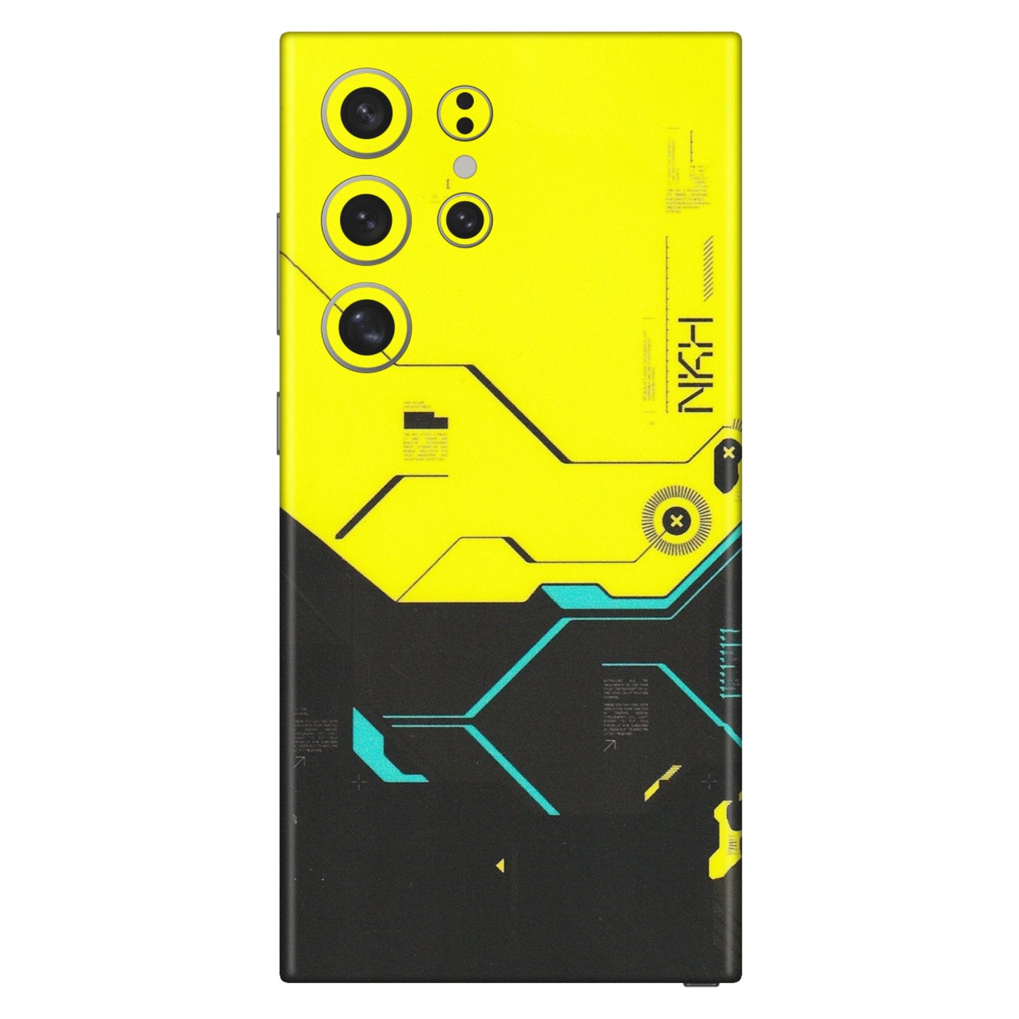 Samsung A/S Series Phone Skins (All Models) - Black Yellow Technica - Matte Finish (M-53) Samsung Galaxy S24 Ultra (5G)