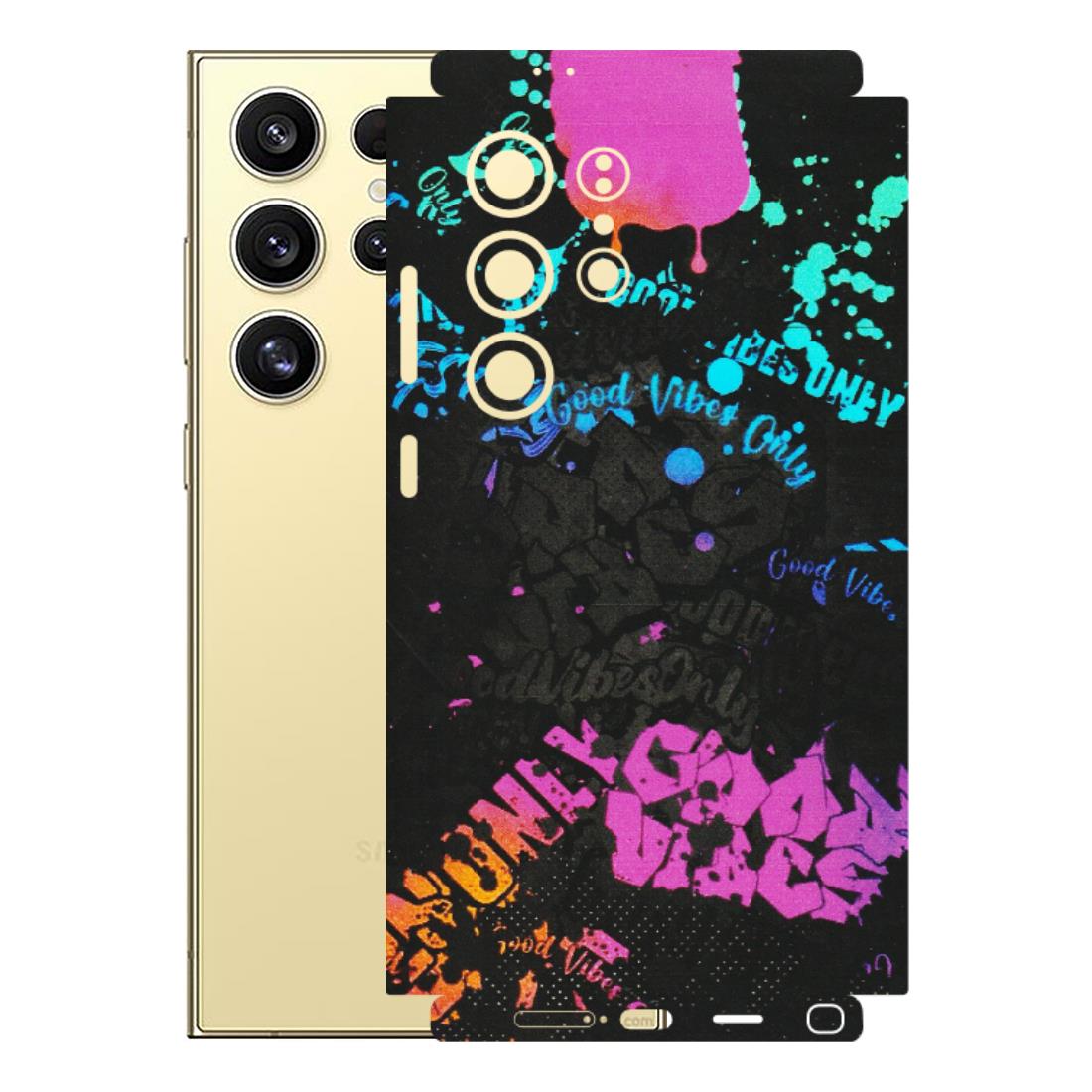 Samsung A/S Series Phone Skins (All Models) - Majestic Black Vibes - Matte Finish (M-62) Samsung Galaxy S24 Ultra (5G)