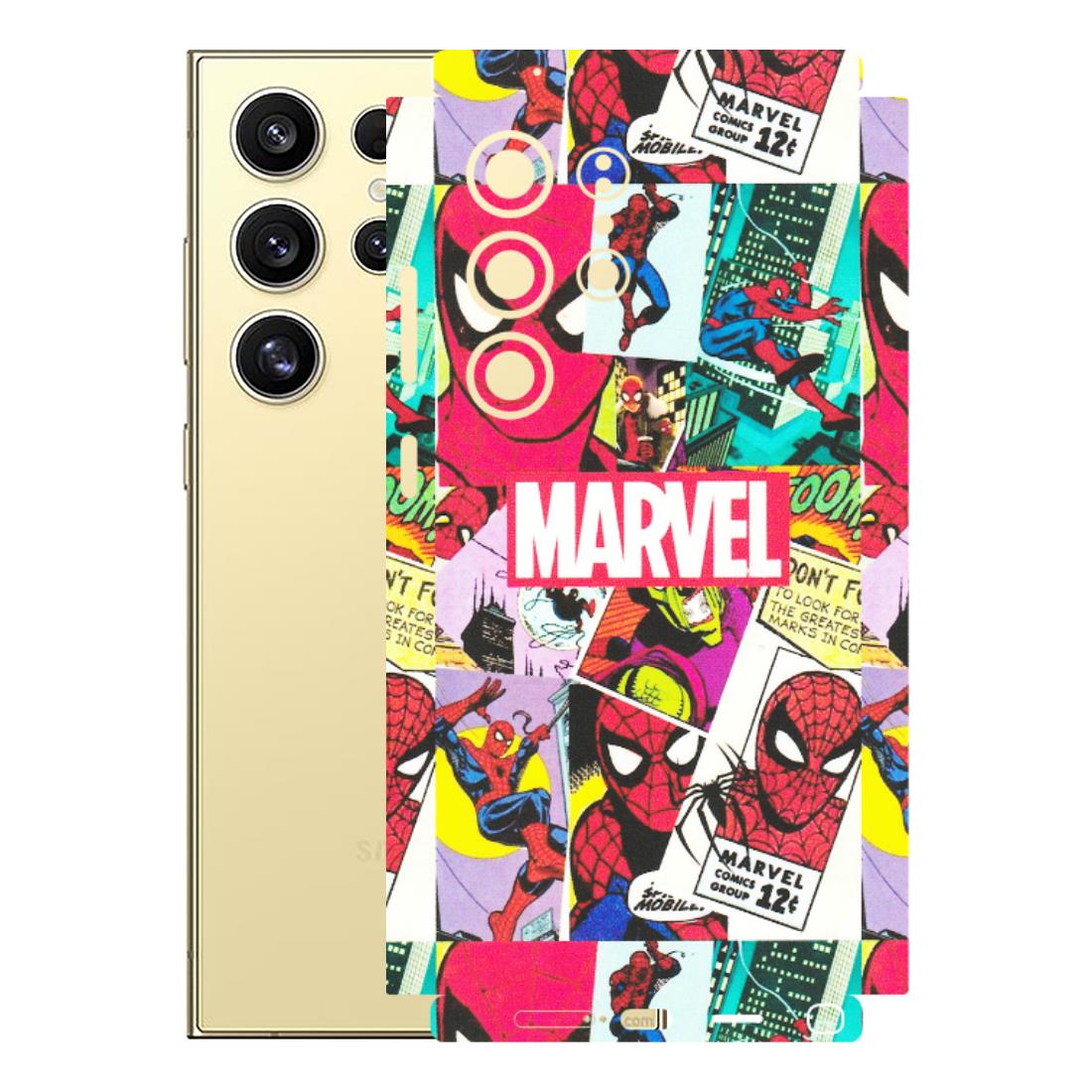 Samsung A/S Series Phone Skins (All Models) - Marvel Comic Spiderman Grafitti - Matte Finish (M-72) Samsung Galaxy S24 Ultra (5G)