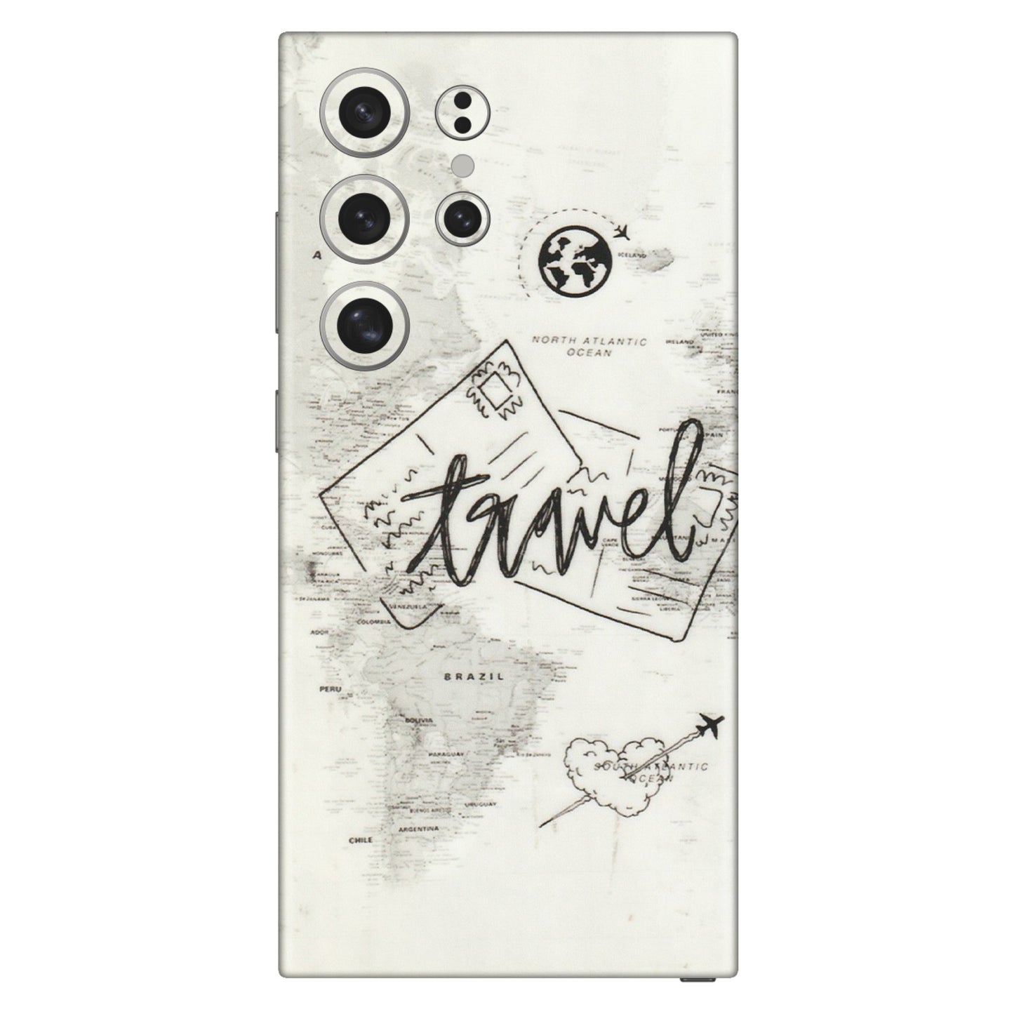 Samsung A/S Series Phone Skins (All Models) - Travel Ticket - Transparent Finish (T-06) Samsung Galaxy S24 Ultra (5G)