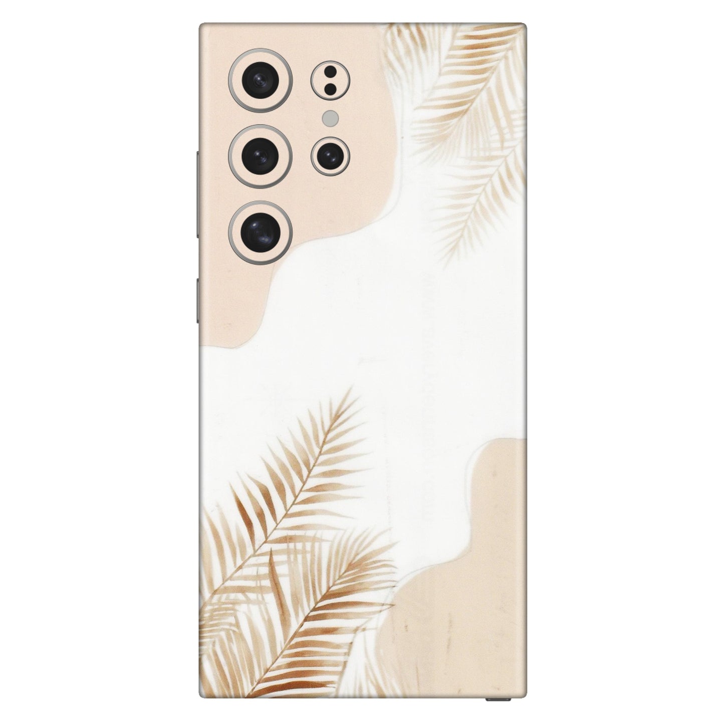 Samsung A/S Series Phone Skins (All Models) - Gold Petals Abstract - Transparent Finish (T-08) Samsung Galaxy S24 Ultra (5G)