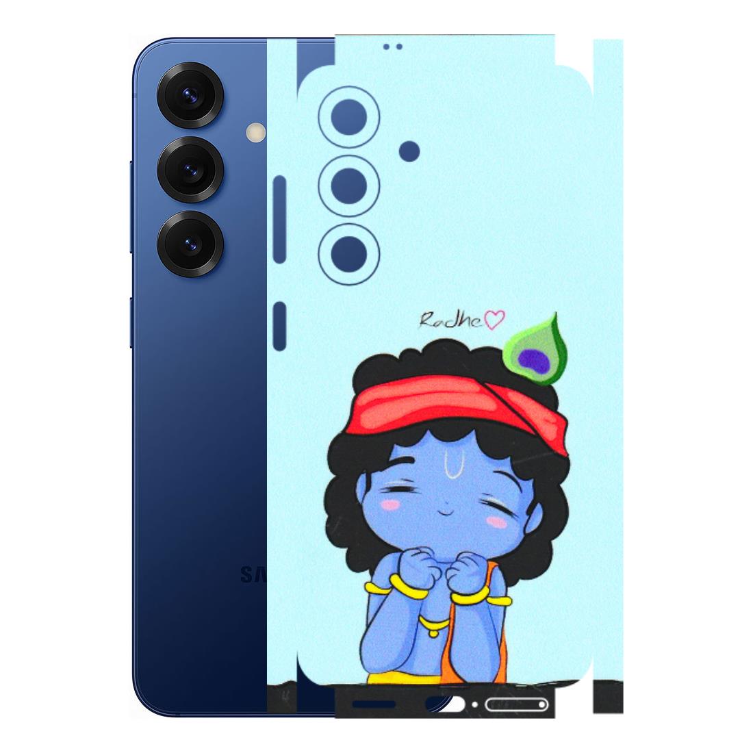 Samsung A/S Series Phone Skins (All Models) - Radhe Radhe Cute Toon - 3D Embossed Finish (L-05) Samsung Galaxy S25 (5G)