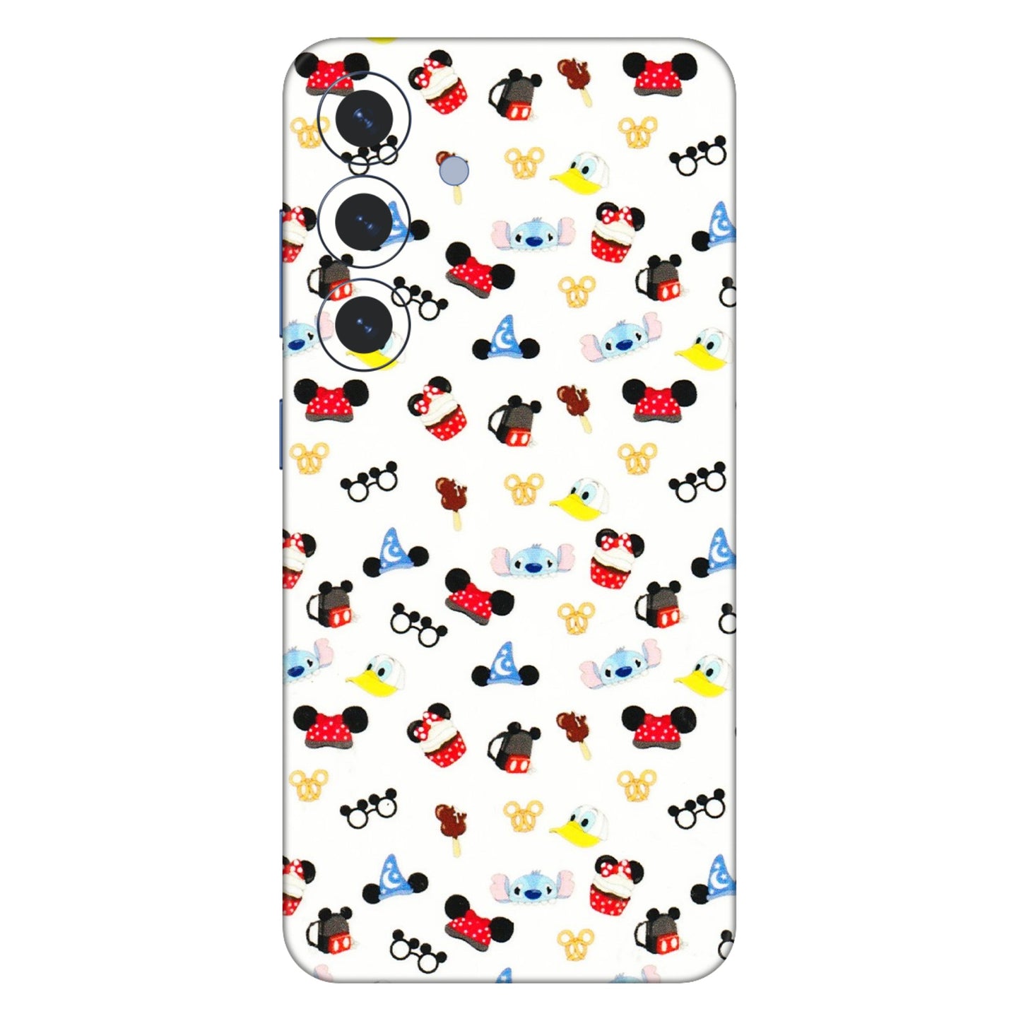Samsung A/S Series Phone Skins (All Models) - Minnie Mouse & Donald Doodles s - 3D Embossed Finish (L-194) Samsung Galaxy S25 (5G)