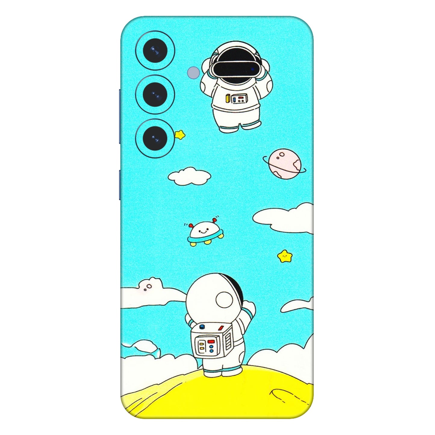 Samsung A/S Series Phone Skins (All Models) - Blue Skies Astro Float - 3D Embossed Finish (L-230) Samsung Galaxy S25 (5G)