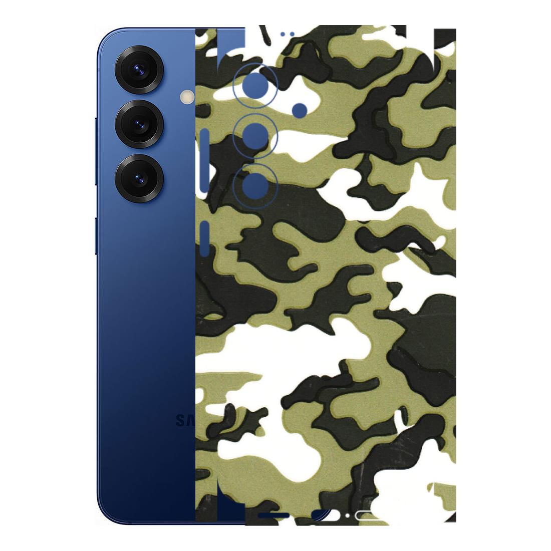 Samsung A/S Series Phone Skins (All Models) - Camouflages White And Green - 3D Embossed Finish (L-243) Samsung Galaxy S25 (5G)
