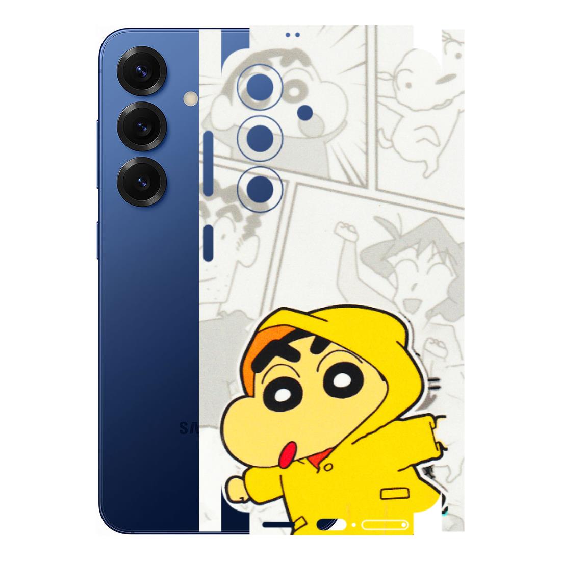 Samsung A/S Series Phone Skins (All Models) - Yellow Shinchan Comic - 3D Embossed Finish (L-246) Samsung Galaxy S25 (5G)