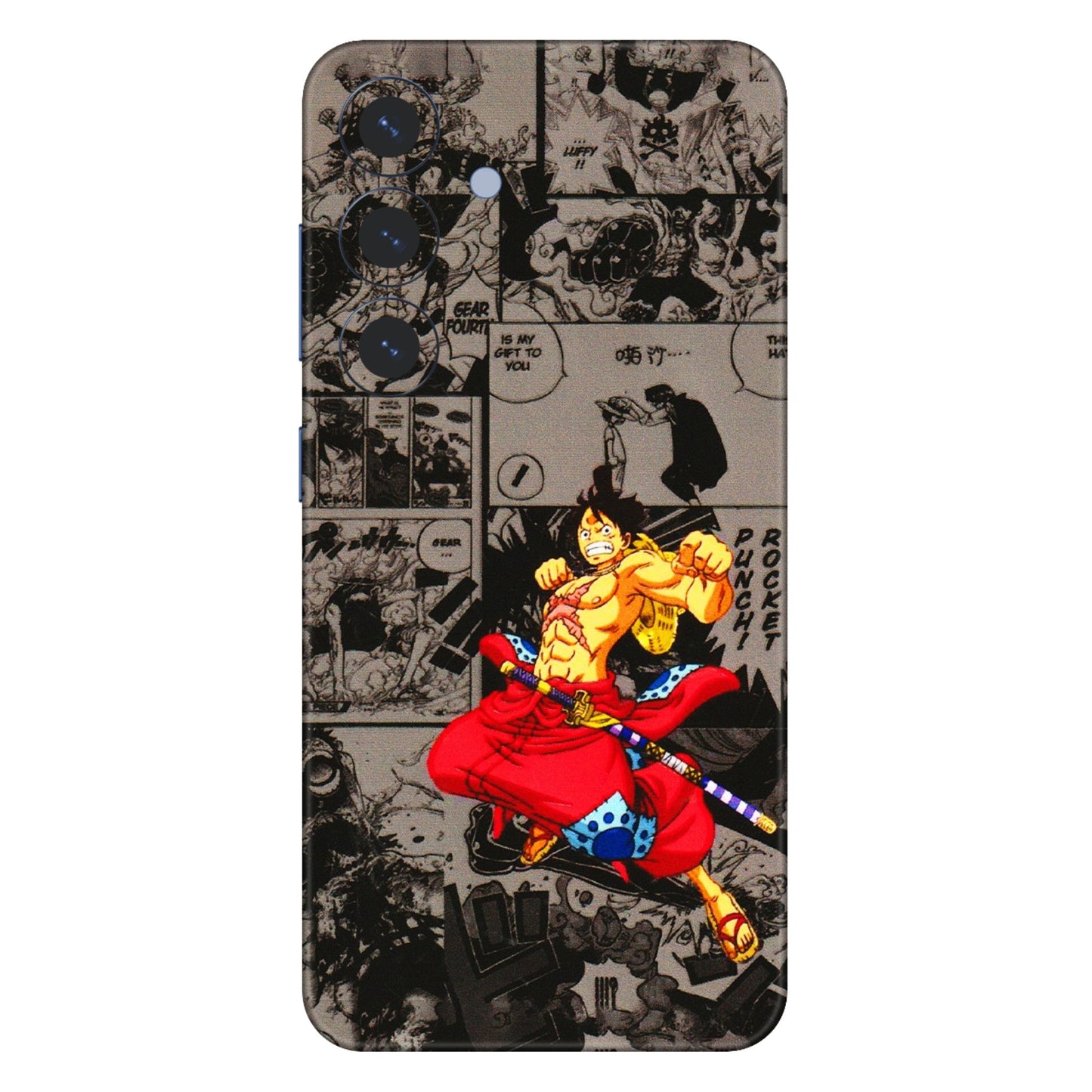 Samsung A/S Series Phone Skins (All Models) - One Piece Rocket Punch Manga - 3D Embossed Finish (L-25) Samsung Galaxy S25 (5G)