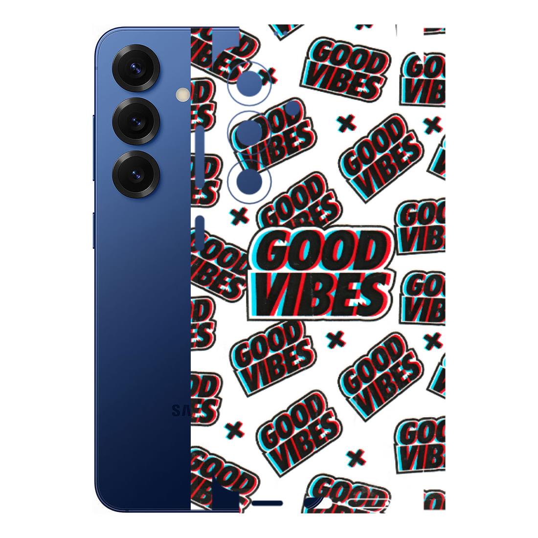 Samsung A/S Series Phone Skins (All Models) - Good Vibes - 3D Embossed Finish (L-282) Samsung Galaxy S25 (5G)