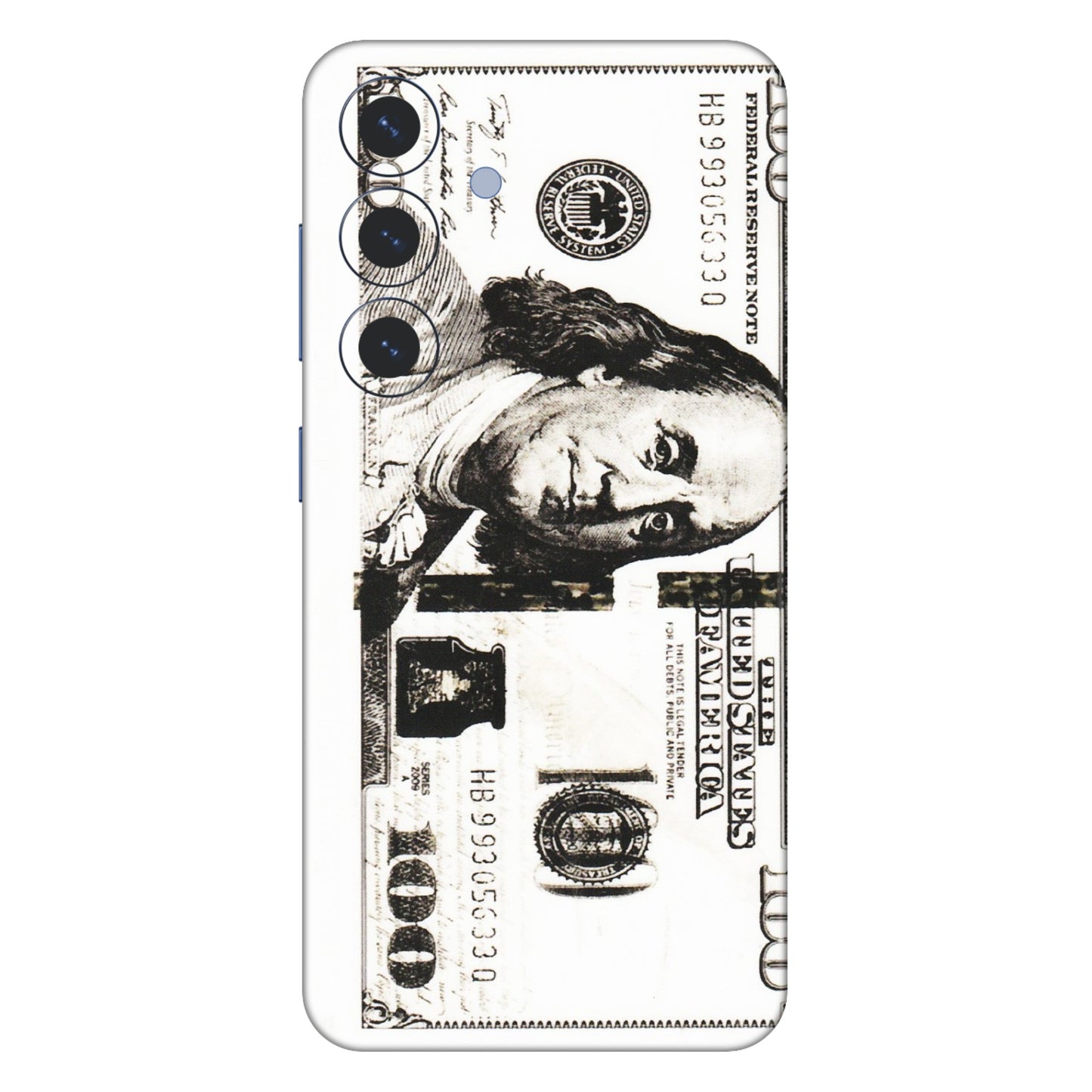 Samsung A/S Series Phone Skins (All Models) - 100 Dollar Currency - Transparent Finish (T-01) Samsung Galaxy S25 (5G)