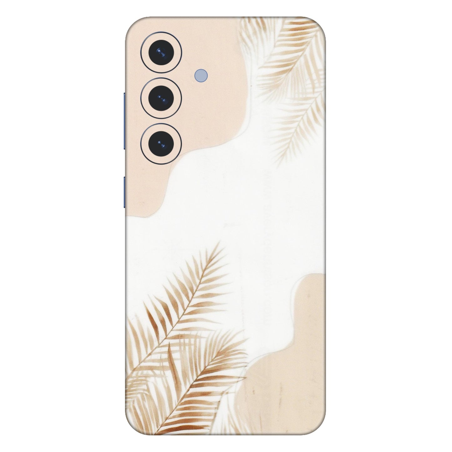Samsung A/S Series Phone Skins (All Models) - Gold Petals Abstract - Transparent Finish (T-08) Samsung Galaxy S25 (5G)