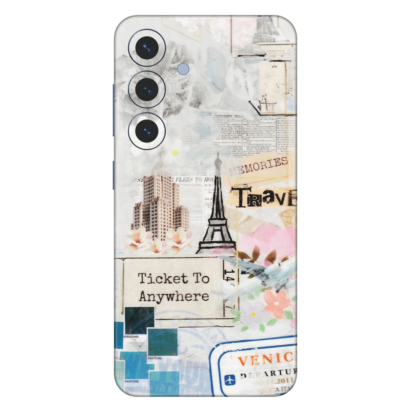 Samsung A/S Series Phone Skins (All Models) - Travel Memories - Transparent Finish (T-09) Samsung Galaxy S25 (5G)