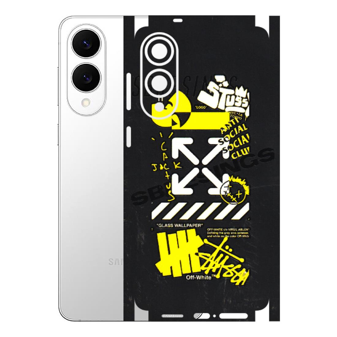 Samsung A/S Series Phone Skins (All Models) - Anti Social Graffiti - 3D Embossed Finish (L-198) Samsung Galaxy S25 Edge