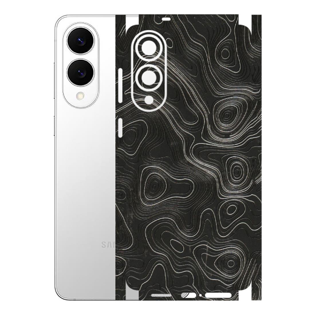 Samsung A/S Series Phone Skins (All Models) - Abstract White Line Map - 3D Embossed Finish (L-269) Samsung Galaxy S25 Edge