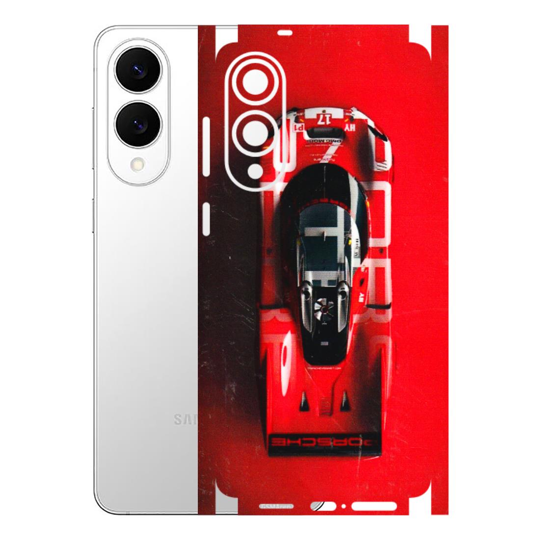Samsung A/S Series Phone Skins (All Models) - Red Porsche Car Logo - 3D Embossed Finish (L-315) Samsung Galaxy S25 Edge