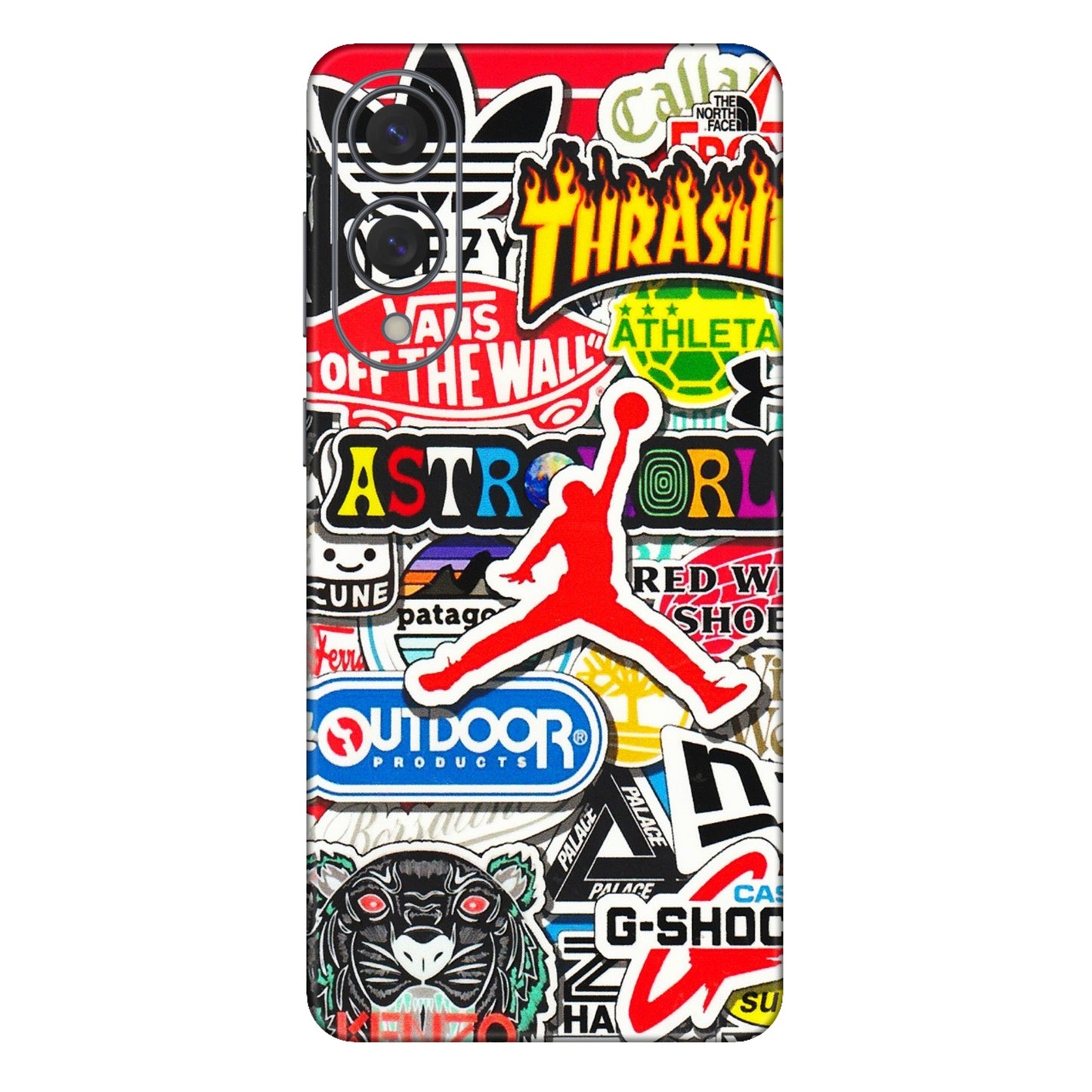 Samsung A/S Series Phone Skins (All Models) - Multi Brands Sticker Graffiti - 3D Embossed Finish (L-37) Samsung Galaxy S25 Edge