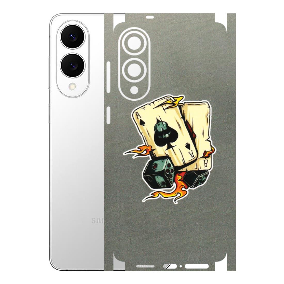 Samsung A/S Series Phone Skins (All Models) - Grey Cards Of Ace - 3D Embossed Finish (L-77) Samsung Galaxy S25 Edge