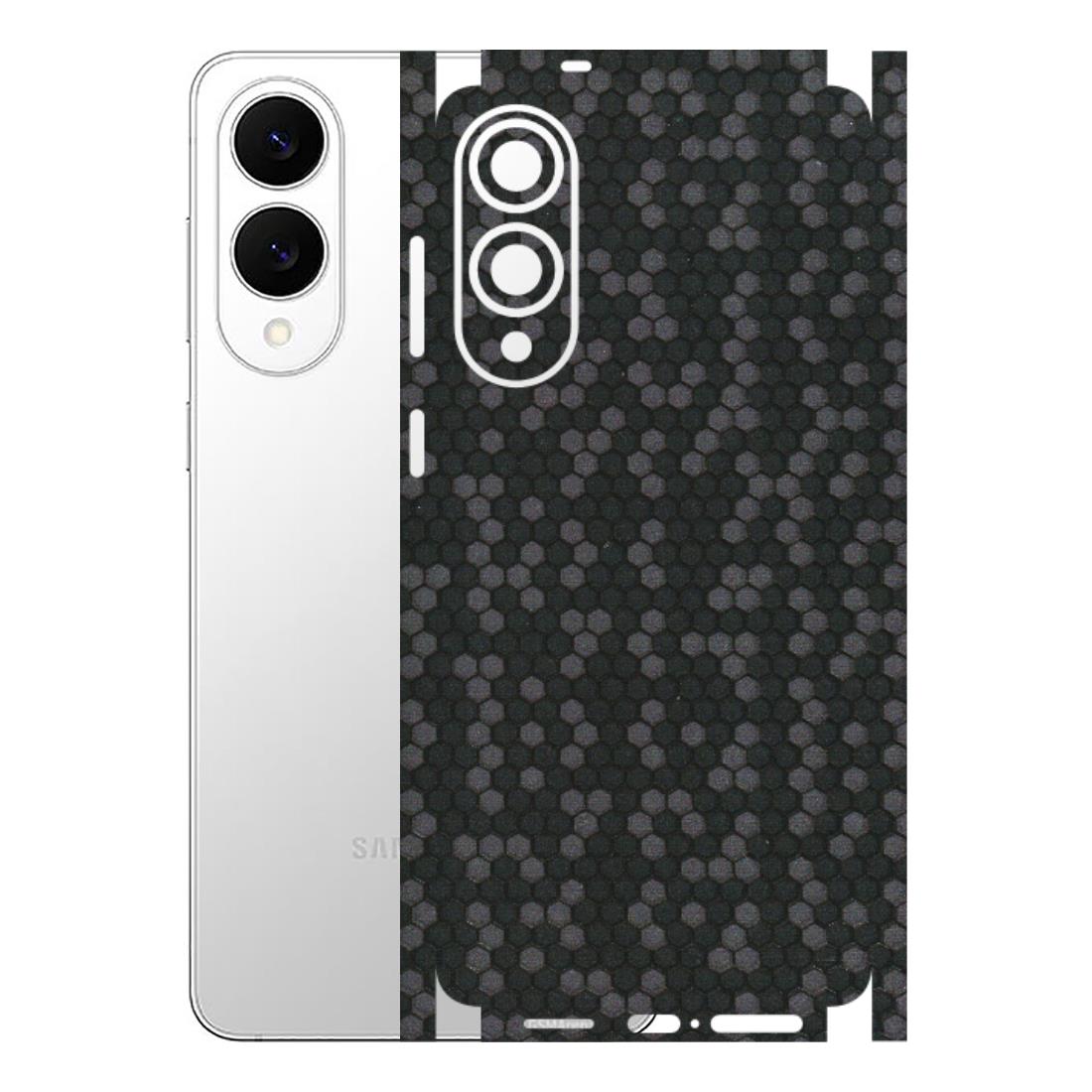 Samsung A/S Series Phone Skins (All Models) - Black Grey Honeycomb Sober - 3D Embossed Finish (L-85) Samsung Galaxy S25 Edge