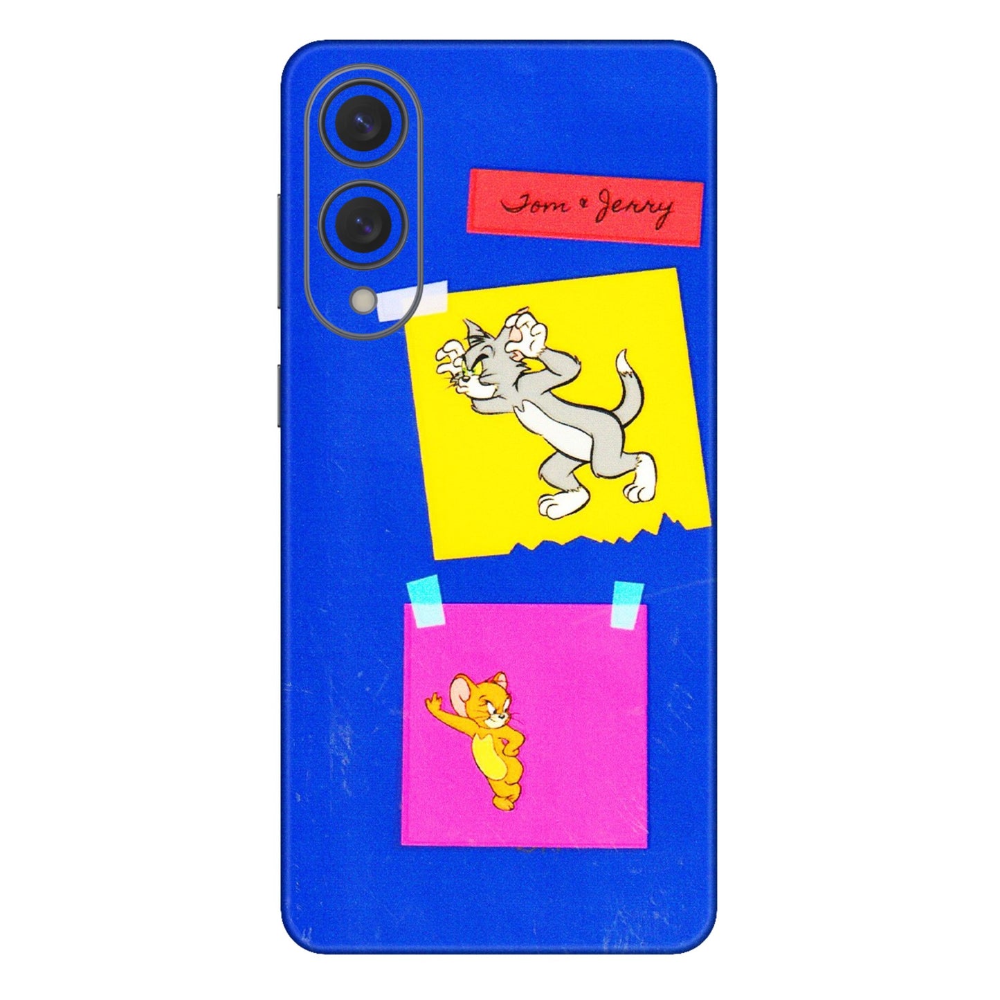 Samsung A/S Series Phone Skins (All Models) - Tom N Jerry Sticky Notes - 3D Embossed Finish (L-88) Samsung Galaxy S25 Edge