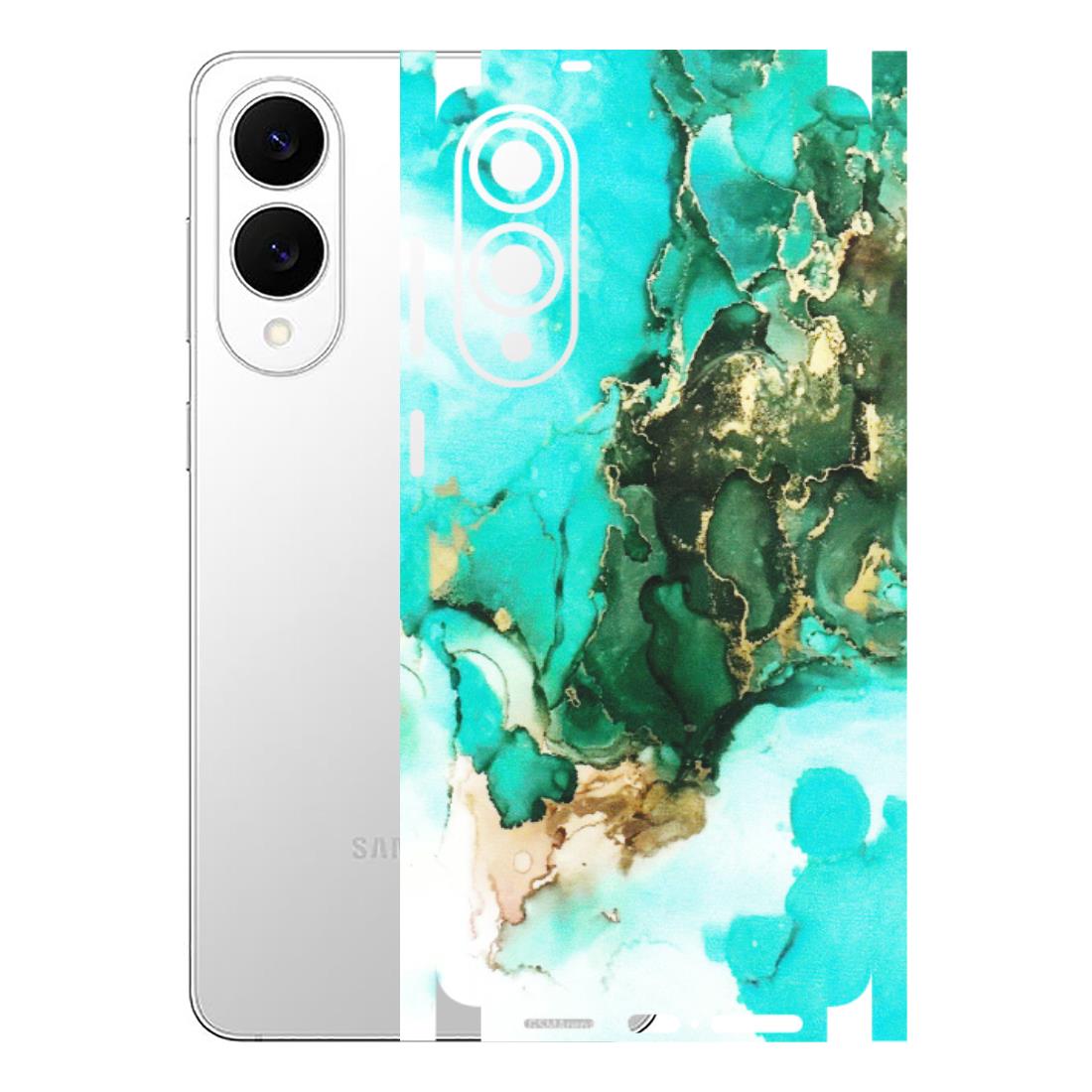 Samsung A/S Series Phone Skins (All Models) - The Blue Gold Marble - Matte Finish (M-124) Samsung Galaxy S25 Edge